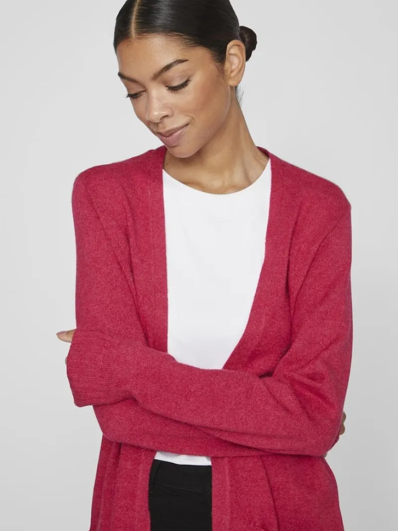 Vila Pullover & Sweatshirts*VIRIL LONG L/S KNIT CARDIGAN - NOOS dunkelrosa1