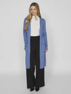 Vila Pullover & Sweatshirts*VIRIL LONG L/S KNIT CARDIGAN - NOOS coronet blue