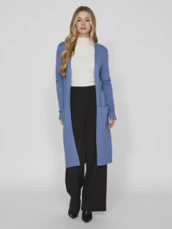 Vila Pullover & Sweatshirts*VIRIL LONG L/S KNIT CARDIGAN - NOOS coronet blue