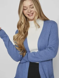 Vila Pullover & Sweatshirts*VIRIL LONG L/S KNIT CARDIGAN - NOOS coronet blue