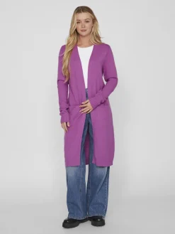 Vila Pullover & Sweatshirts*VIRIL LONG L/S KNIT CARDIGAN - NOOS cattleya orchid