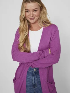 Vila Pullover & Sweatshirts*VIRIL LONG L/S KNIT CARDIGAN - NOOS cattleya orchid