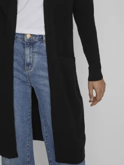 Vila Pullover & Sweatshirts*VIRIL LONG L/S KNIT CARDIGAN - NOOS Black