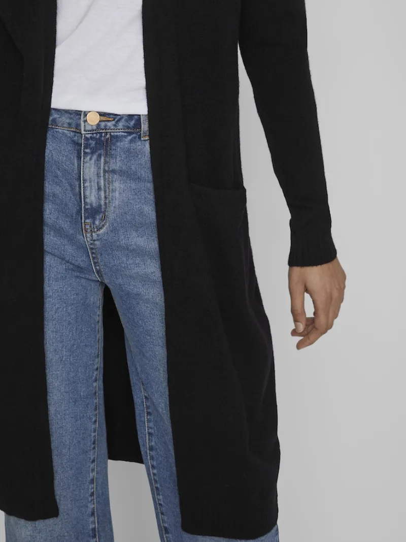 Vila Pullover & Sweatshirts*VIRIL LONG L/S KNIT CARDIGAN - NOOS Black