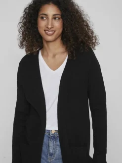 Vila Pullover & Sweatshirts*VIRIL LONG L/S KNIT CARDIGAN - NOOS Black