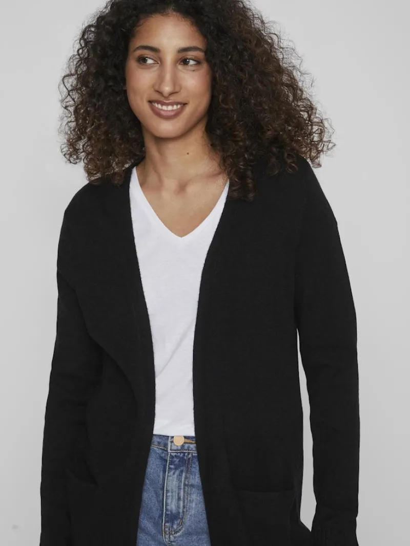 Vila Pullover & Sweatshirts*VIRIL LONG L/S KNIT CARDIGAN - NOOS Black