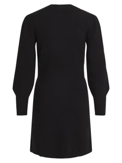 Vila Kleider*VIRIL L/S A-SHAPE KNIT DRESS Black