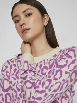 Vila Pullover & Sweatshirts*VIRIL L/S JACQUARD KNIT TOP/4 cattleya orchid