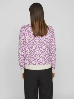 Vila Pullover & Sweatshirts*VIRIL L/S JACQUARD KNIT TOP/4 cattleya orchid