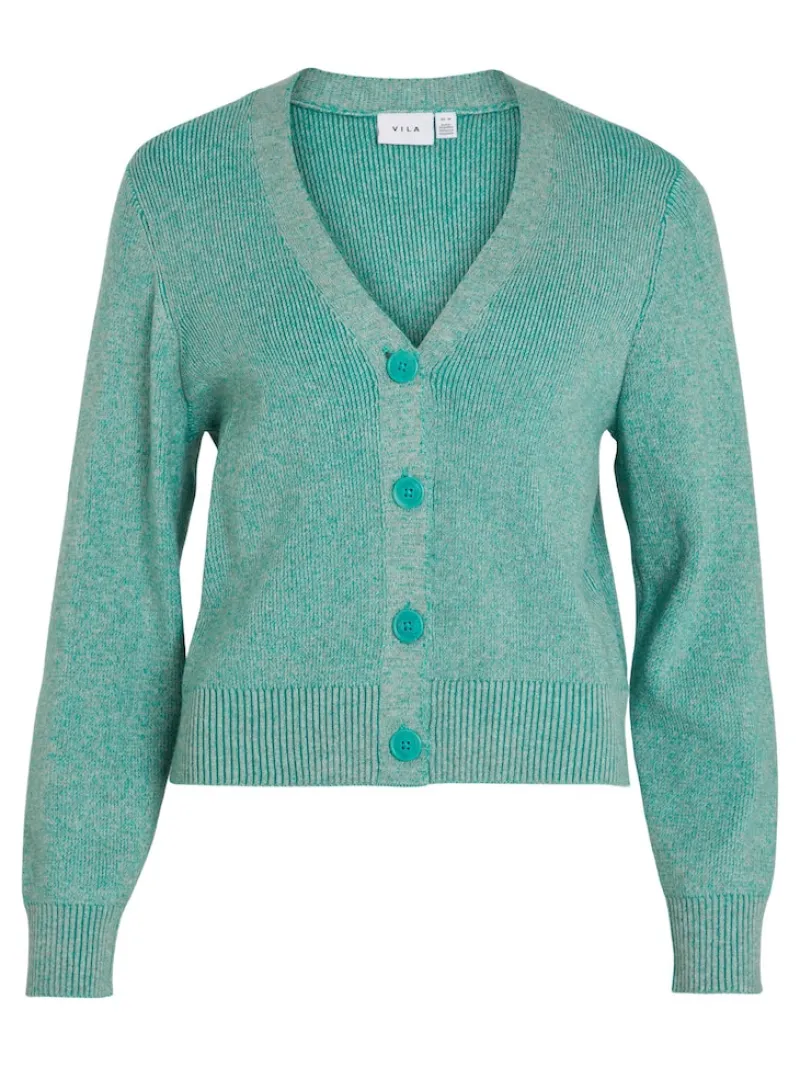 Vila Pullover & Sweatshirts*VIRIL MULTI SHORT L/S KNIT CARDIGAN-NOOS green milieu