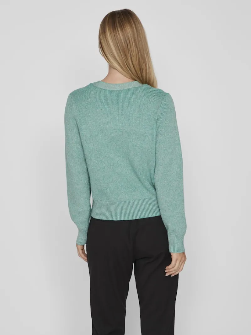Vila Pullover & Sweatshirts*VIRIL MULTI SHORT L/S KNIT CARDIGAN-NOOS green milieu