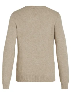 Vila Pullover & Sweatshirts*VIRIL O-NECK L/S KNIT TOP - NOOS hellbraun1