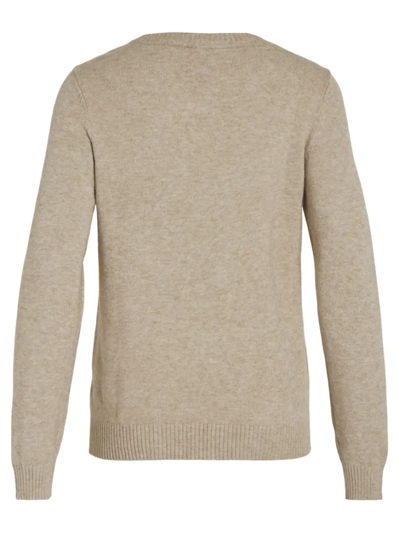 Vila Pullover & Sweatshirts*VIRIL O-NECK L/S KNIT TOP - NOOS hellbraun1