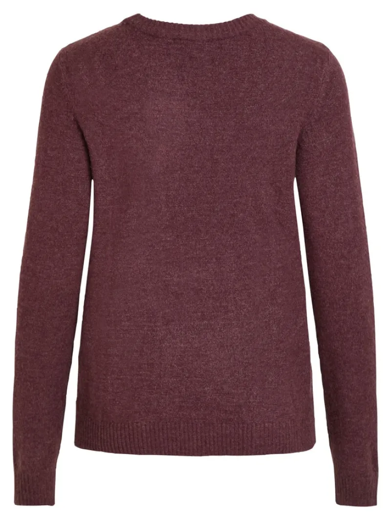 Vila Pullover & Sweatshirts*VIRIL O-NECK L/S KNIT TOP-FAV Winetasting