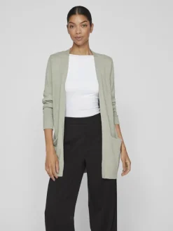 Vila Pullover & Sweatshirts*VIRIL OPEN L/S KNIT CARDIGAN - NOOS oil green