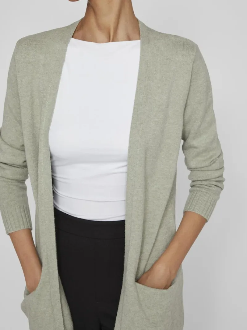 Vila Pullover & Sweatshirts*VIRIL OPEN L/S KNIT CARDIGAN - NOOS oil green