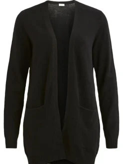 Vila Pullover & Sweatshirts*VIRIL OPEN L/S KNIT CARDIGAN - NOOS Black
