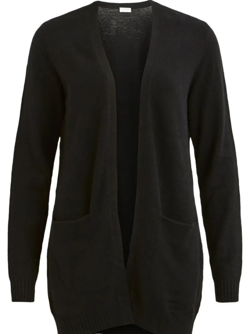 Vila Pullover & Sweatshirts*VIRIL OPEN L/S KNIT CARDIGAN - NOOS Black