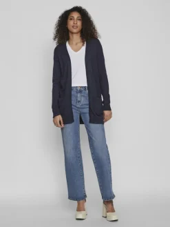 Vila Pullover & Sweatshirts*VIRIL OPEN L/S KNIT CARDIGAN - NOOS blau4