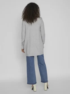 Vila Pullover & Sweatshirts*VIRIL OPEN L/S KNIT CARDIGAN - NOOS hellgrau2