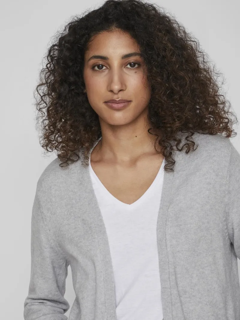 Vila Pullover & Sweatshirts*VIRIL OPEN L/S KNIT CARDIGAN - NOOS hellgrau2