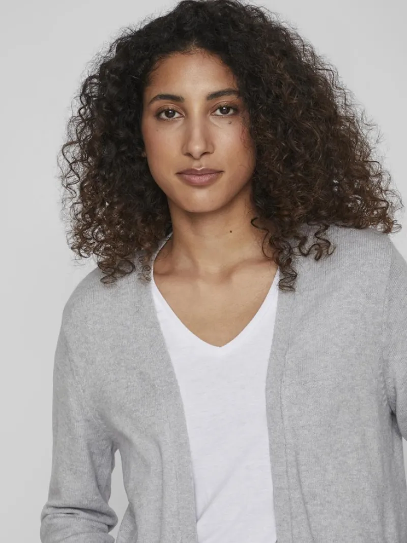 Vila Pullover & Sweatshirts*VIRIL OPEN L/S KNIT CARDIGAN - NOOS hellgrau2