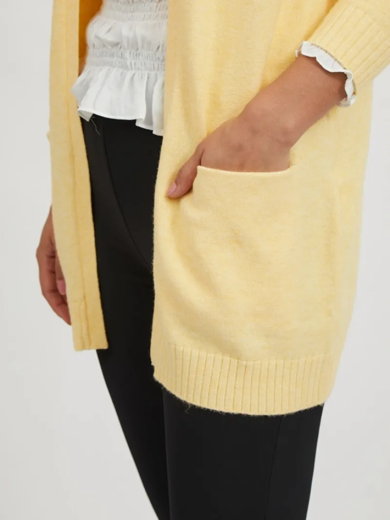 Vila Pullover & Sweatshirts*VIRIL OPEN L/S KNIT CARDIGAN - NOOS golden haze