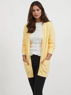 Vila Pullover & Sweatshirts*VIRIL OPEN L/S KNIT CARDIGAN - NOOS golden haze