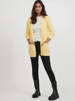 Vila Pullover & Sweatshirts*VIRIL OPEN L/S KNIT CARDIGAN - NOOS golden haze