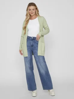 Vila Pullover & Sweatshirts*VIRIL OPEN L/S KNIT CARDIGAN - NOOS grün3