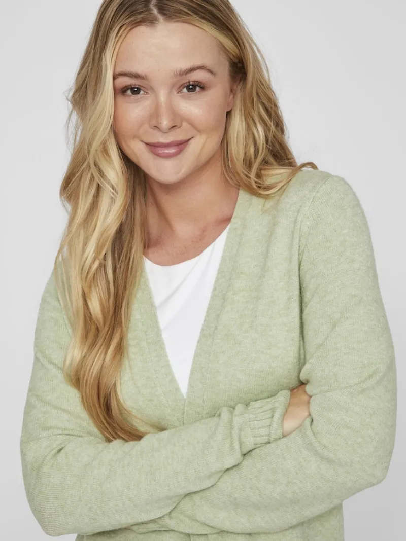 Vila Pullover & Sweatshirts*VIRIL OPEN L/S KNIT CARDIGAN - NOOS grün3