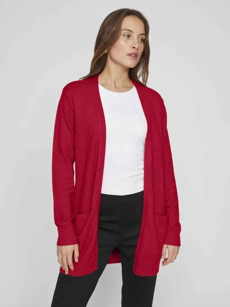 Vila Pullover & Sweatshirts*VIRIL OPEN L/S KNIT CARDIGAN - NOOS jester red