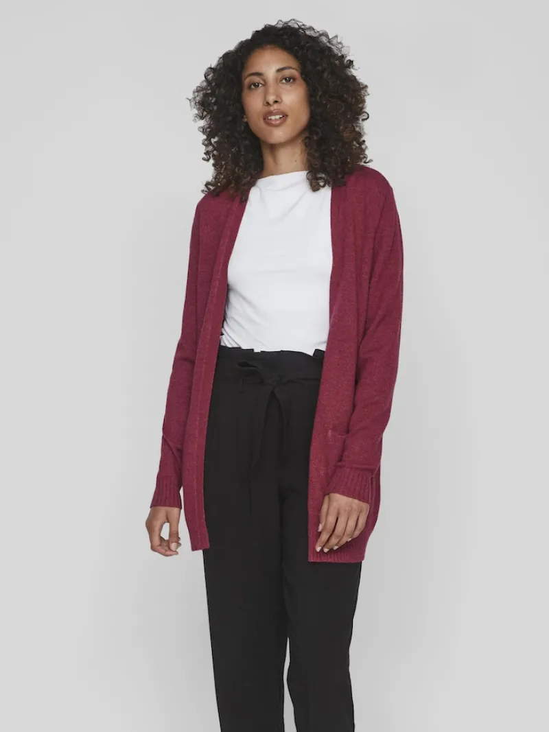 Vila Pullover & Sweatshirts*VIRIL OPEN L/S KNIT CARDIGAN - NOOS dunkellila1