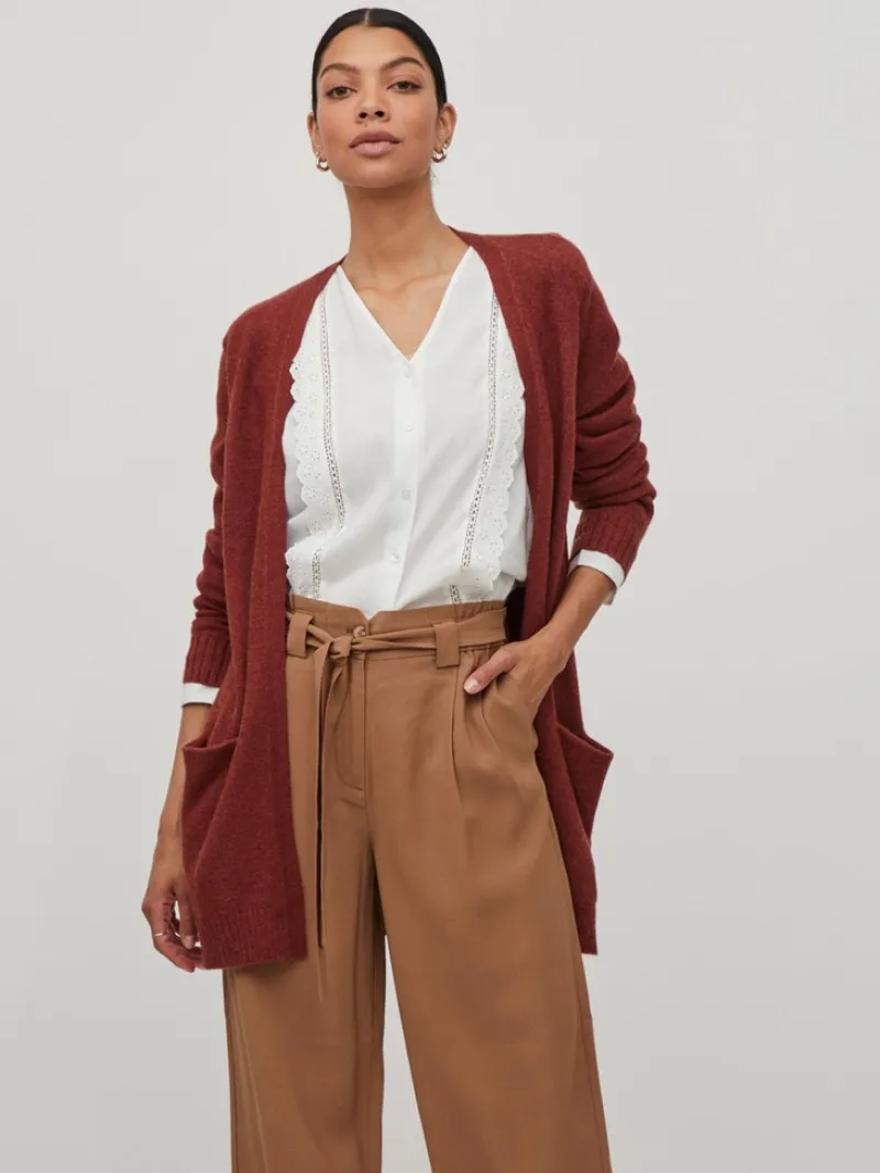 Vila Pullover & Sweatshirts*VIRIL OPEN L/S KNIT CARDIGAN - NOOS dunkelbraun1