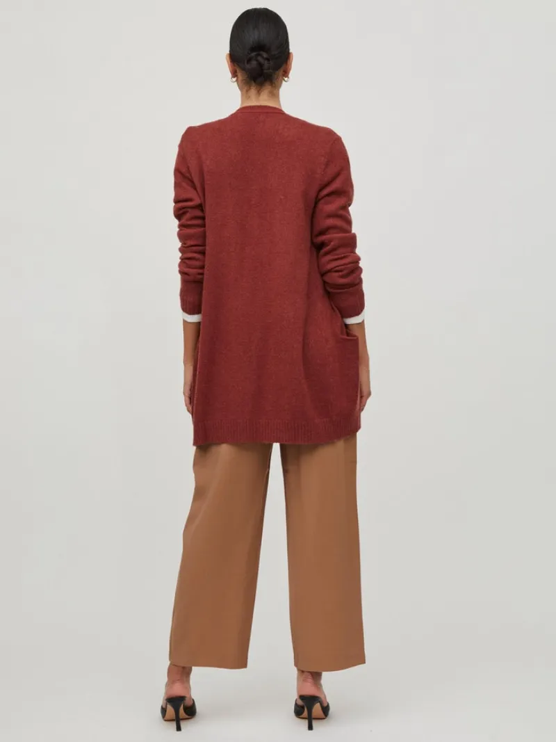 Vila Pullover & Sweatshirts*VIRIL OPEN L/S KNIT CARDIGAN - NOOS dunkelbraun1
