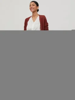 Vila Pullover & Sweatshirts*VIRIL OPEN L/S KNIT CARDIGAN - NOOS dunkelbraun1