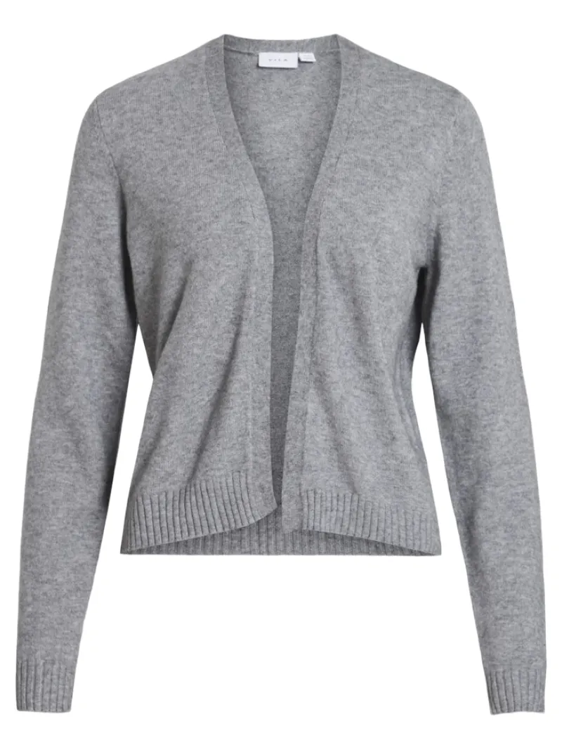 Vila Pullover & Sweatshirts*VIRIL SHORT L/S KNIT CARDIGAN-NOOS Medium Grey Melange