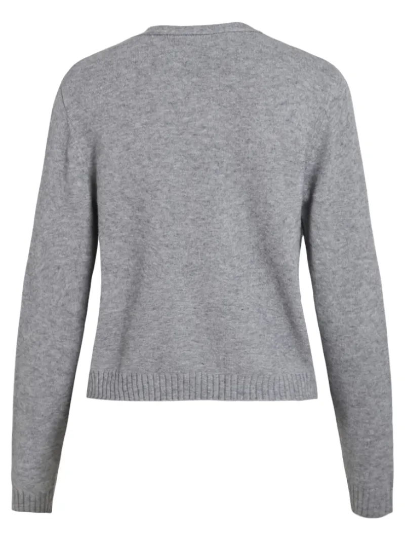 Vila Pullover & Sweatshirts*VIRIL SHORT L/S KNIT CARDIGAN-NOOS Medium Grey Melange