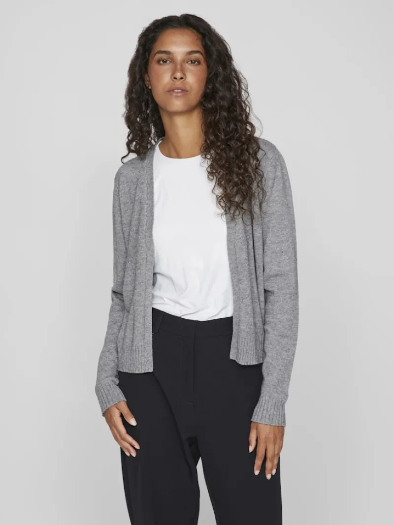 Vila Pullover & Sweatshirts*VIRIL SHORT L/S KNIT CARDIGAN-NOOS Medium Grey Melange