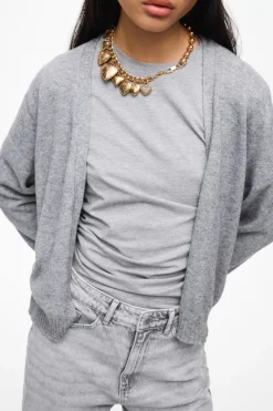 Vila Pullover & Sweatshirts*VIRIL SHORT L/S KNIT CARDIGAN-NOOS Medium Grey Melange