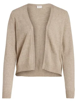 Vila Pullover & Sweatshirts*VIRIL SHORT L/S KNIT CARDIGAN-NOOS natural melange