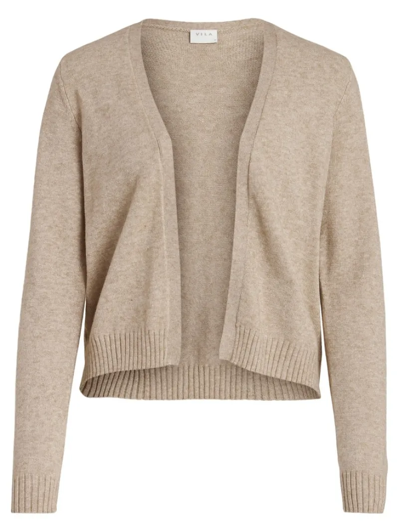 Vila Pullover & Sweatshirts*VIRIL SHORT L/S KNIT CARDIGAN-NOOS natural melange