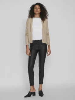 Vila Pullover & Sweatshirts*VIRIL SHORT L/S KNIT CARDIGAN-NOOS natural melange