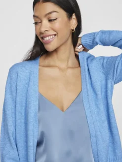 Vila Pullover & Sweatshirts*VIRIL SHORT L/S KNIT CARDIGAN-NOOS blissful blue