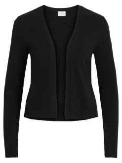 Vila Pullover & Sweatshirts*VIRIL SHORT L/S KNIT CARDIGAN-NOOS Black