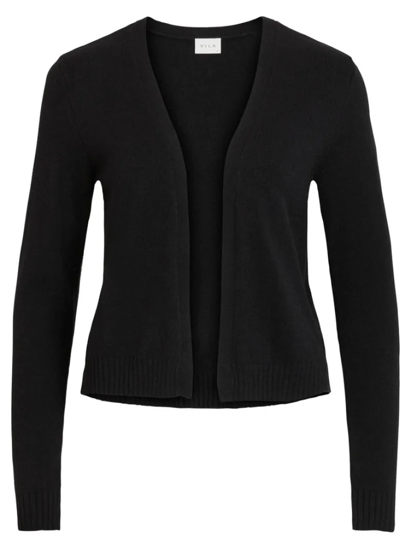 Vila Pullover & Sweatshirts*VIRIL SHORT L/S KNIT CARDIGAN-NOOS Black