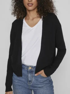 Vila Pullover & Sweatshirts*VIRIL SHORT L/S KNIT CARDIGAN-NOOS Black
