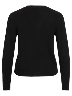 Vila Pullover & Sweatshirts*VIRIL SHORT L/S KNIT CARDIGAN-NOOS Black