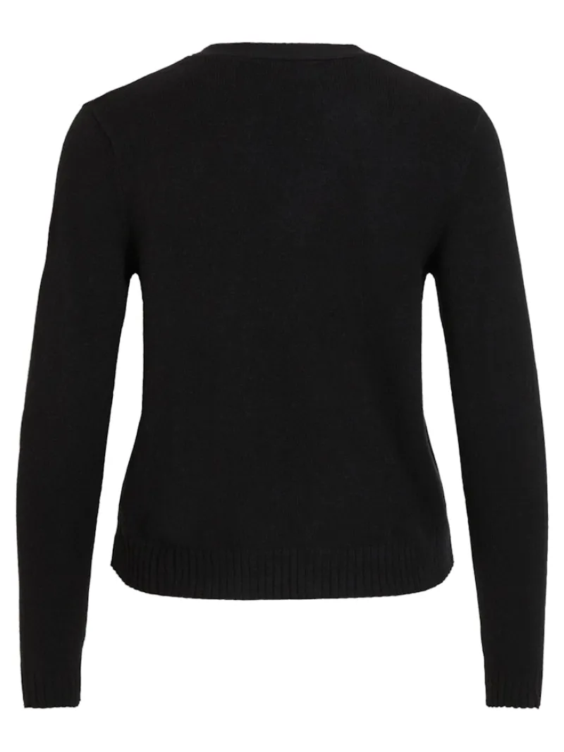 Vila Pullover & Sweatshirts*VIRIL SHORT L/S KNIT CARDIGAN-NOOS Black