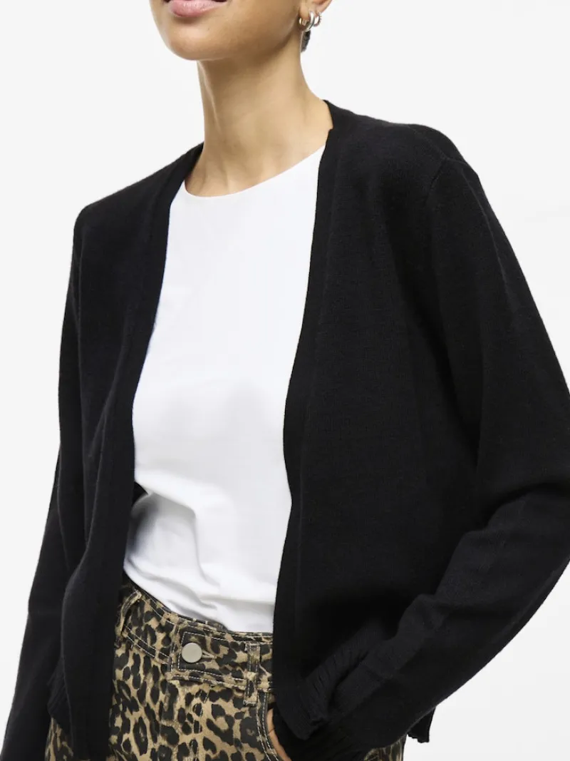Vila Pullover & Sweatshirts*VIRIL SHORT L/S KNIT CARDIGAN-NOOS Black